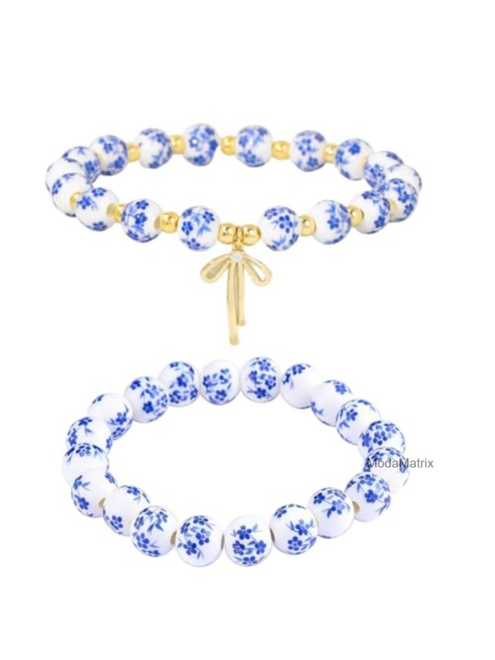 Handmade Porcelain Beaded Stretch Bracelet Women Romantic Ceramic Jewelry Gift